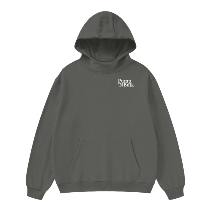 High Neck Insulated FOG Solid Color Fleece Hoodie - 385 GSM