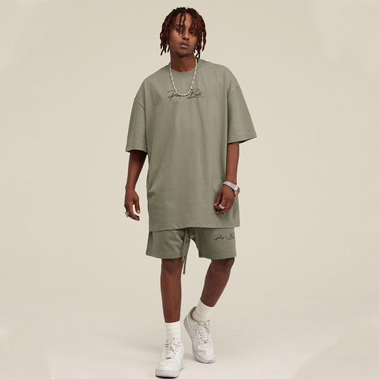 COORDINATO STREETWEAR OVERSIZE VERDE OLIVA